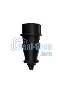 Вилка переносная Rexant влагозащищенная 3Р+РЕ, 32 А, IP44 каучук, черная