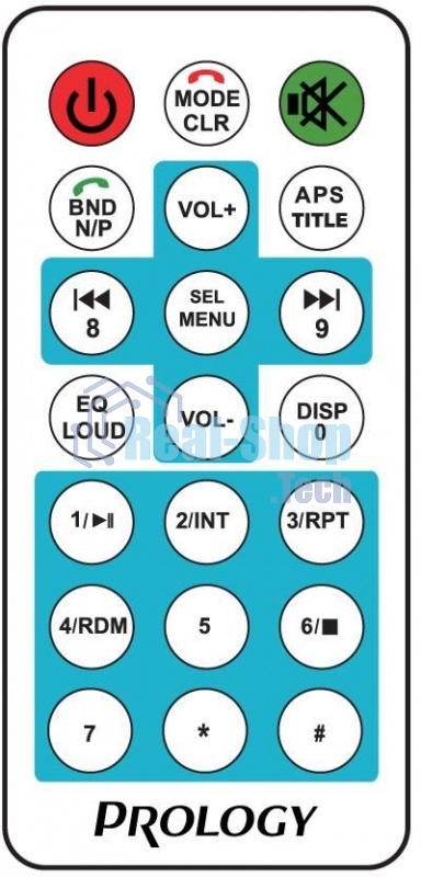 Автомагнитола Prology CMX-210, 1 DIN, Bluetooth, USB Type-A, AUX, пульт ДУ
