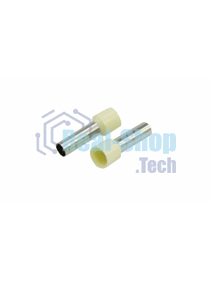 Наконечник штыревой втулочный изолированный Rexant F-18 мм 16 мм² (НШВи 16-18) слоновая кость