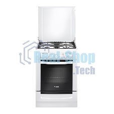 Плита комбинированная Gefest ПГЭ 6102-02 белый, конфорок 4 газовых, духовка 55 л, 60 см x 85 см x 60 см