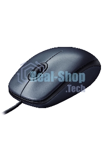 Мышь проводная Logitech M100/100R DARK/GREY (темно-серая/черная), 1000 dpi, USB, кнопки - 3