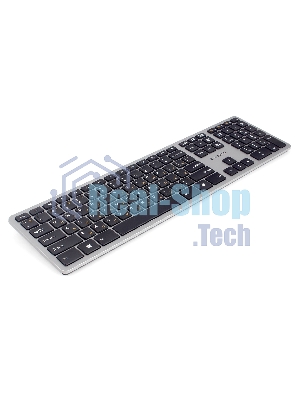 Клавиатура беспроводная Gembird KBW-3, USB, серебристый/черный