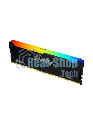 Оперативная память Kingston Fury Beast, DDR4, 8GB (1x8GB), 3200MHz, CL16, DIMM, с радиатором, RGB, черный