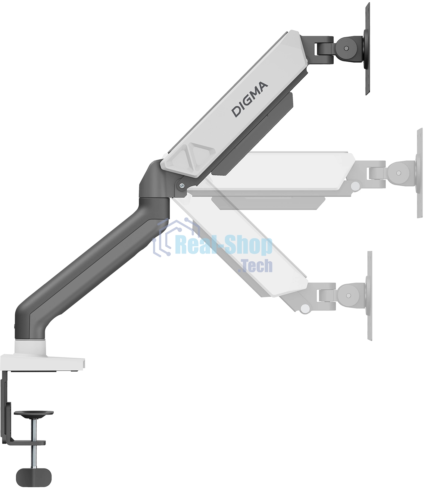 Кронштейн для мониторов ЖК Digma D-MM101 серый 17