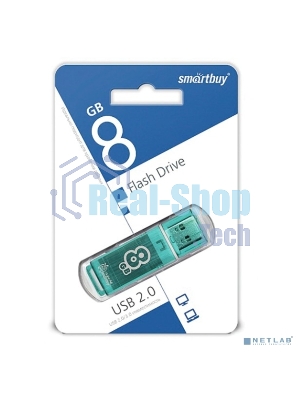 Флешка USB Smartbuy Glossy series green (SB8GbGS-G), 8Gb, USB 2.0, R/W 15/5, зеленый