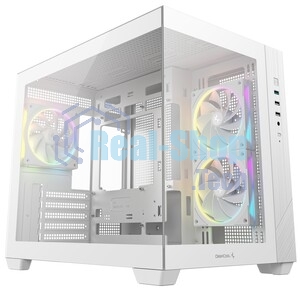 Компьютерный корпус Deepcool CG330 3F без БП, боковое окно (панорама), 3x120мм ARGB PWM вентилятора, черный, mATX