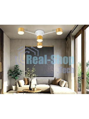 Потолочный светильник Ambrella light FL51720/4 WH/GD белый/золото GX53/4 max 12W 645*135