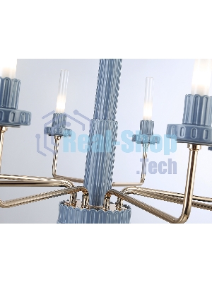 Люстра Ambrella light LH53126/8 GD/WH/GB золото/белый/серо-синий 13W 3000K D720*1120