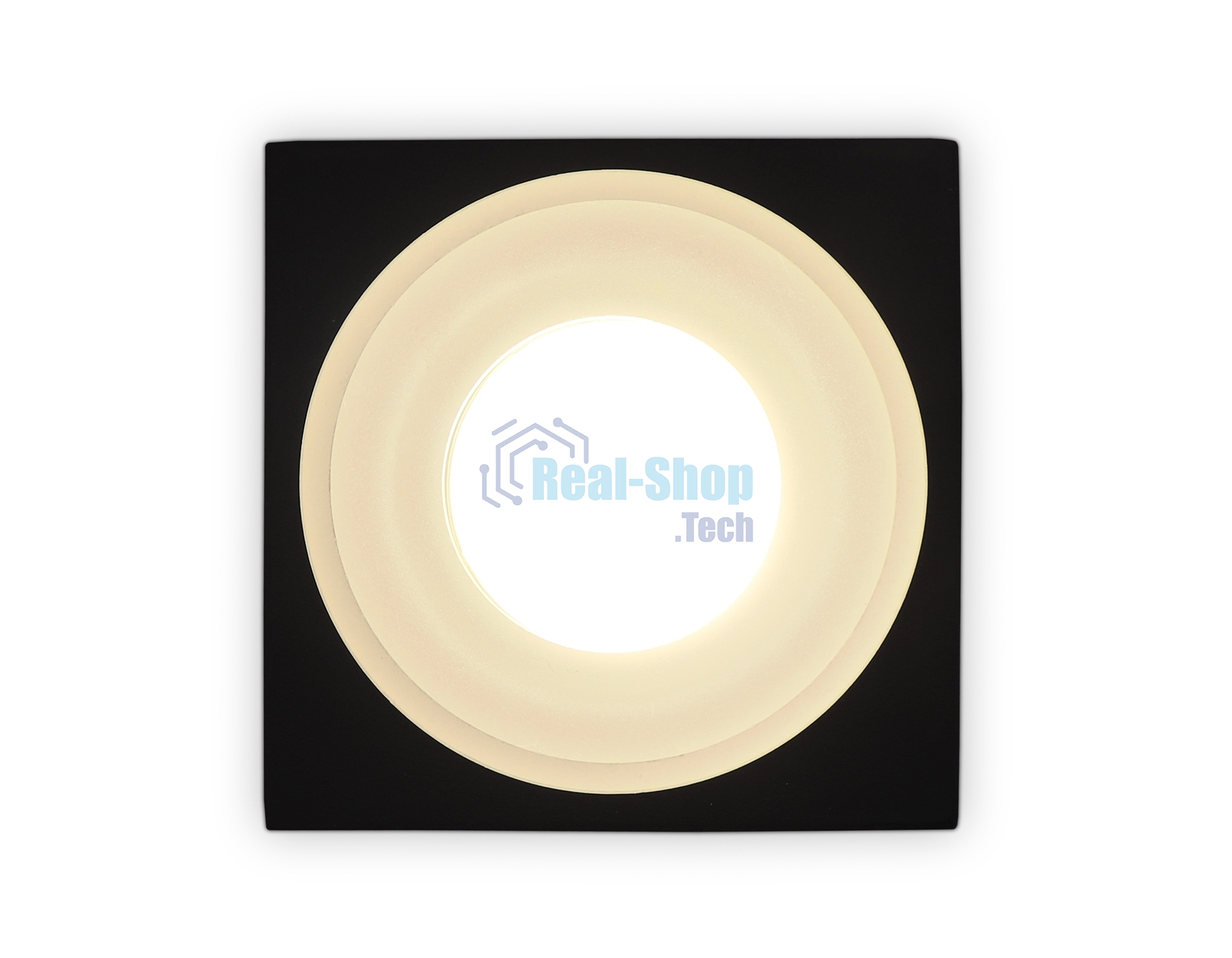 Светильник Ambrella light TN1316 SBK/FR черный песок/белый матовый GU5.3 92*92*45