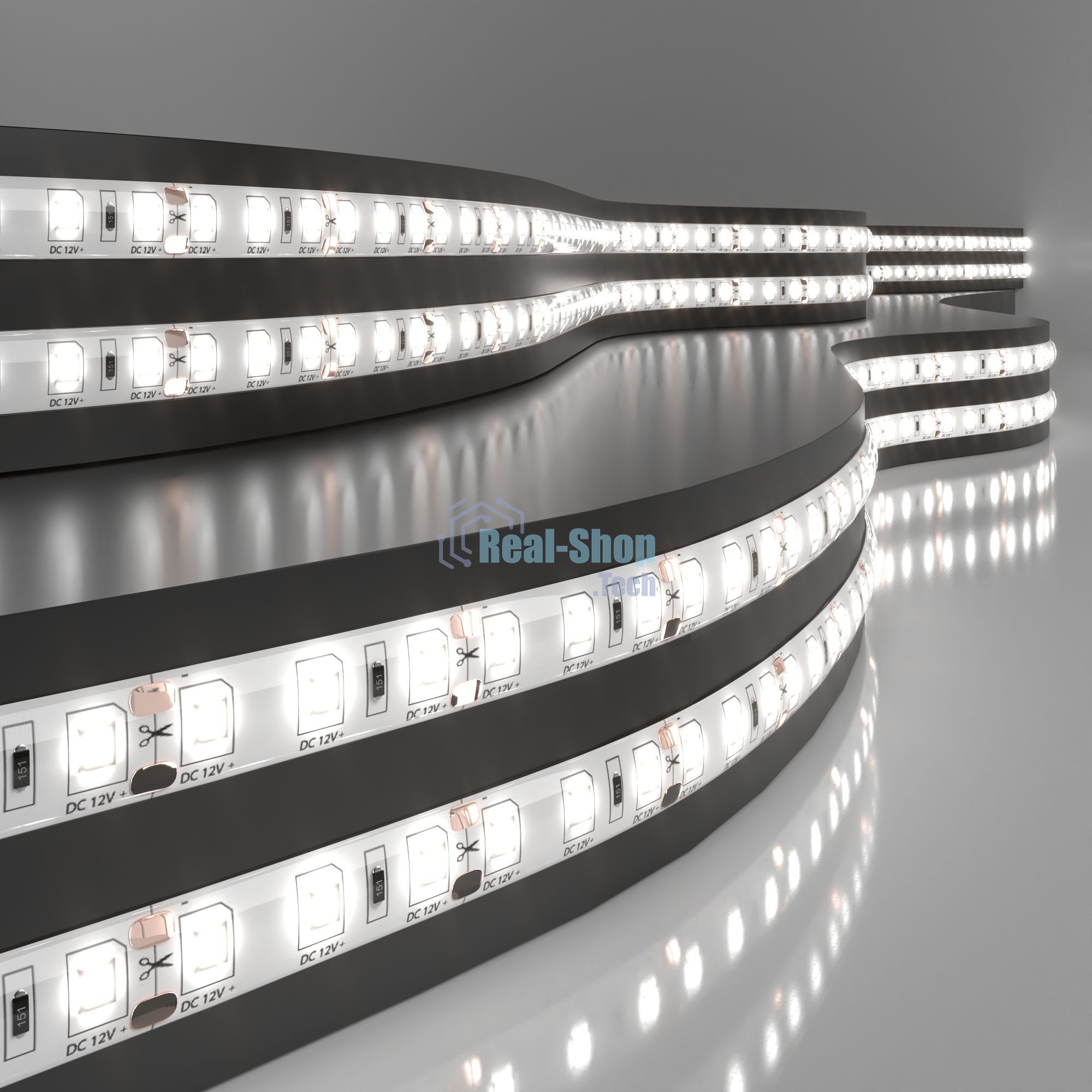 Лента светодиодная 2835 12V 120Led 9,6W IP65 / 120Led 9,6W IP65 4200K дневной белый