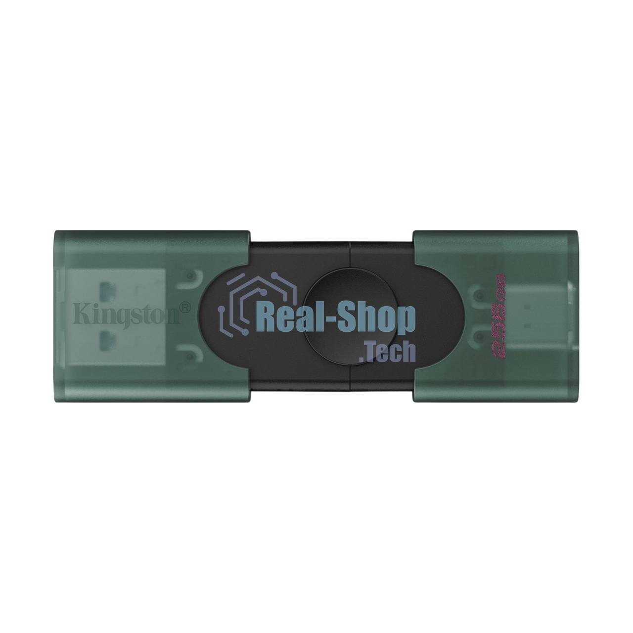 Флешка USB Kingston DataTraveler Duo (DTDEG2/256Gb), 256Gb, USB3.2/Type-C, R/W 150/60, зеленая