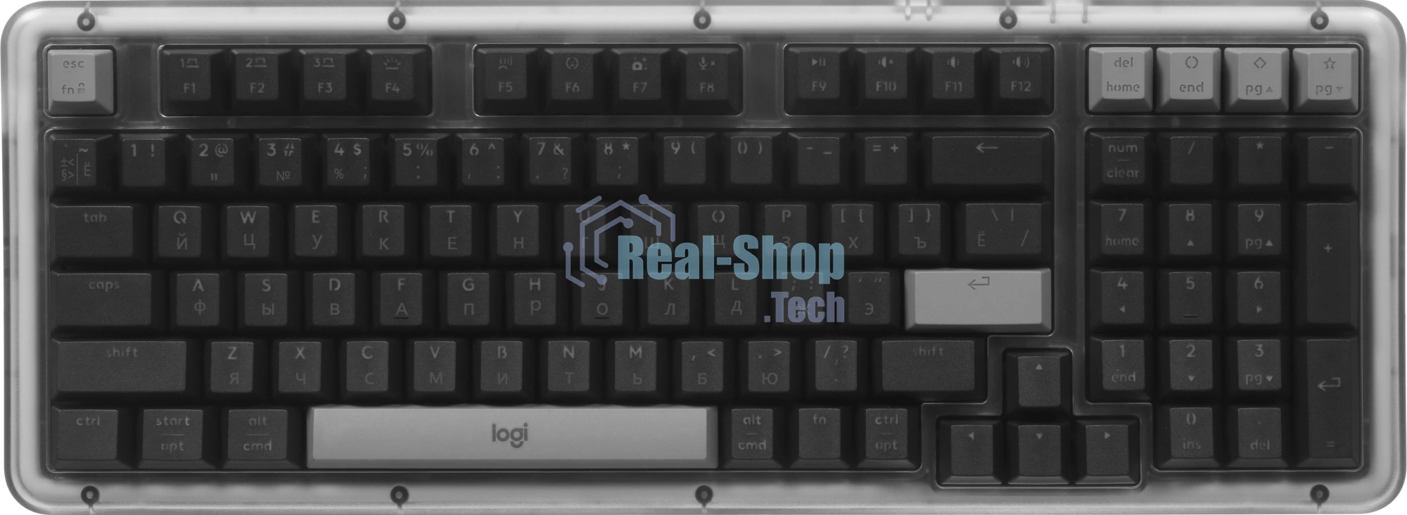 Клавиатура Logitech Alto Keys K98M беспроводная, Bluetooth, радиоканал, серый