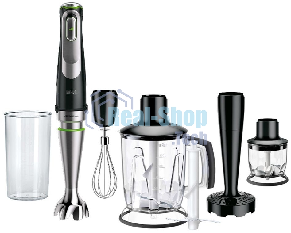 Блендер погружной Braun Multiquick 9 MQ9147X черный, 1200 Вт, плавная регулировка, турбо
