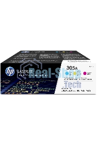 Картридж лазерный набор HP CF370AM № 305A голубой/пурпурный/желтый CLJ M451 (CE411A+CE412A+CE413A)