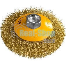 Кордщетка STAYER PROFESSIONAL 35133-100коническая М14 витая латунь/сталь 0.3мм d100мм