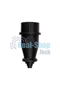 Вилка переносная Rexant влагозащищенная 3Р+РЕ, 32 А, IP44 каучук, черная