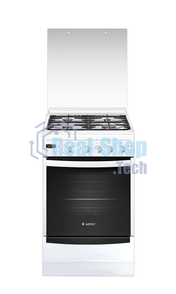 Плита газовая Gefest ПГ 5100-03 0002 белый, конфорок 4 шт, духовка 52 л, 50 см x 85 см x 58.5 см