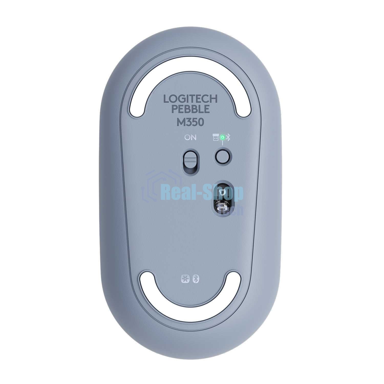 Мышь беспроводная Logitech Pebble M350 серый, 1000 dpi, радиоканал, Bluetooth, USB, кнопки - 3