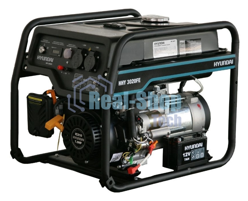 Электрогенератор бензиновый Hyundai HHY 3020FE, 3.1 кВт, 69 дБ, 49 кг