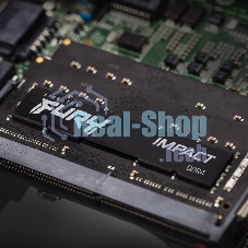 Оперативная память Kingston Fury Impact, DDR5, 16Gb (1x16Gb), 6400MHz, CL38, ECC, SO-DIMM, с радиатором, черный