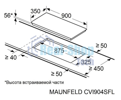 Индукционная варочная панель Maunfeld CVI904SFLLGR Inverter