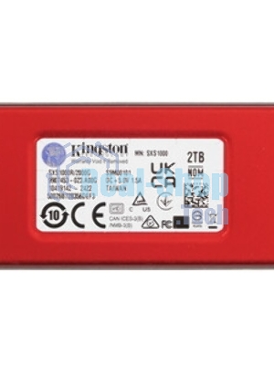 Внешний SSD Kingston XS1000, 2TB, USB 3.2 Gen 2 Type-C, R/W 1050/1000, черный