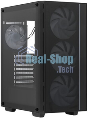 Компьютерный корпус Deepcool MATREXX 55 V4 без БП, боковое окно (закаленное стекло), 3xARGb LED 140мм вентилятора спереди, 1xARGb LED 120мм вентилятор сзади, черный, ATX