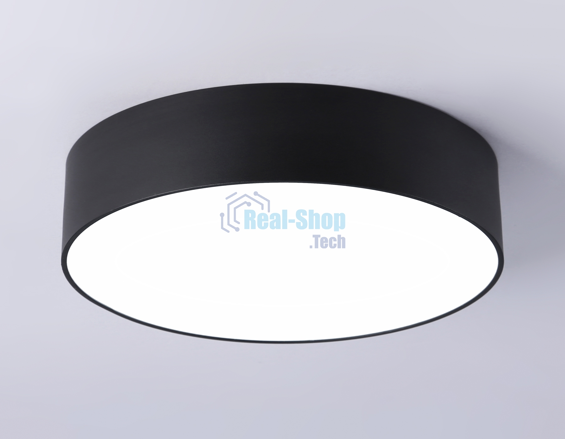 Потолочный светодиодный светильник Ambrella light FV5518 BK черный LED 18W 4200K D160*58 (Без ПДУ)