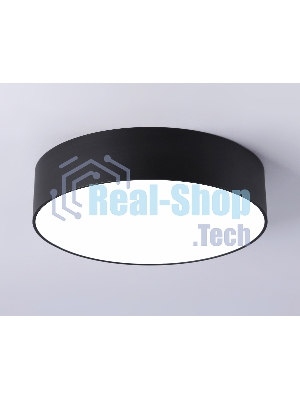 Потолочный светодиодный светильник Ambrella light FV5518 BK черный LED 18W 4200K D160*58 (Без ПДУ)