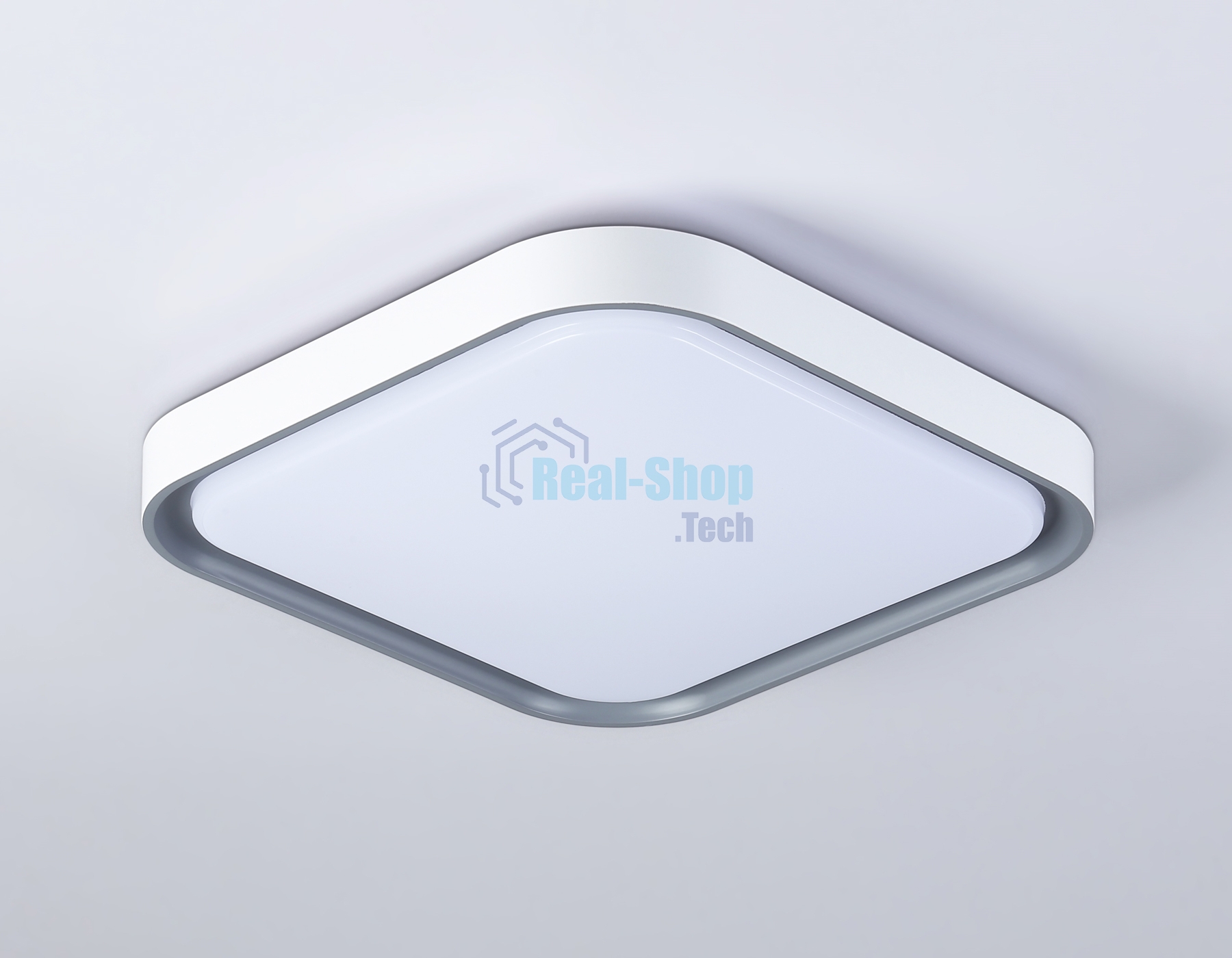 Потолочный светодиодный светильник Ambrella light FZ1250 WH/GR белый/серый 18W 5000K 250*250*60 (Без ПДУ)