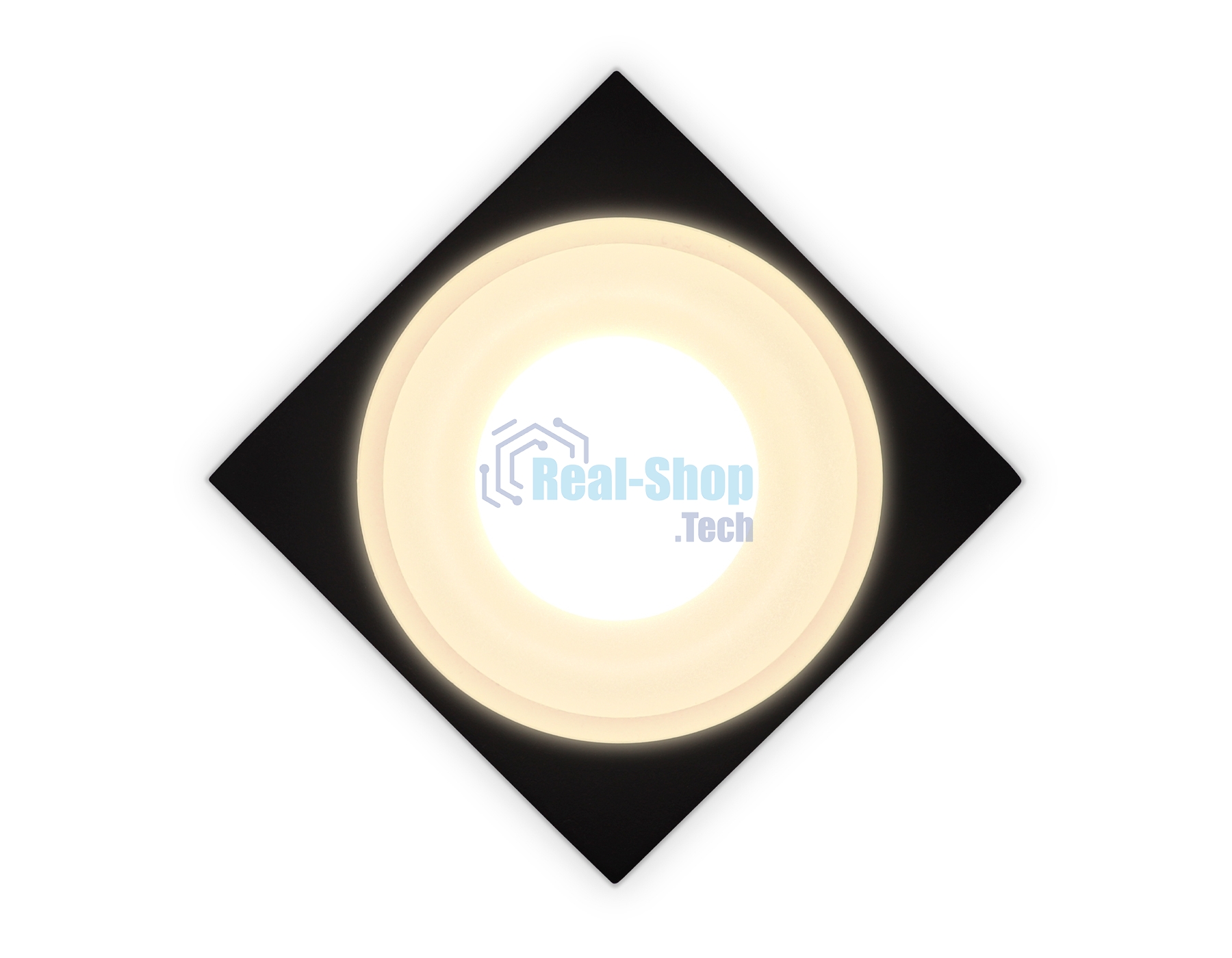 Светильник Ambrella light TN1316 SBK/FR черный песок/белый матовый GU5.3 92*92*45
