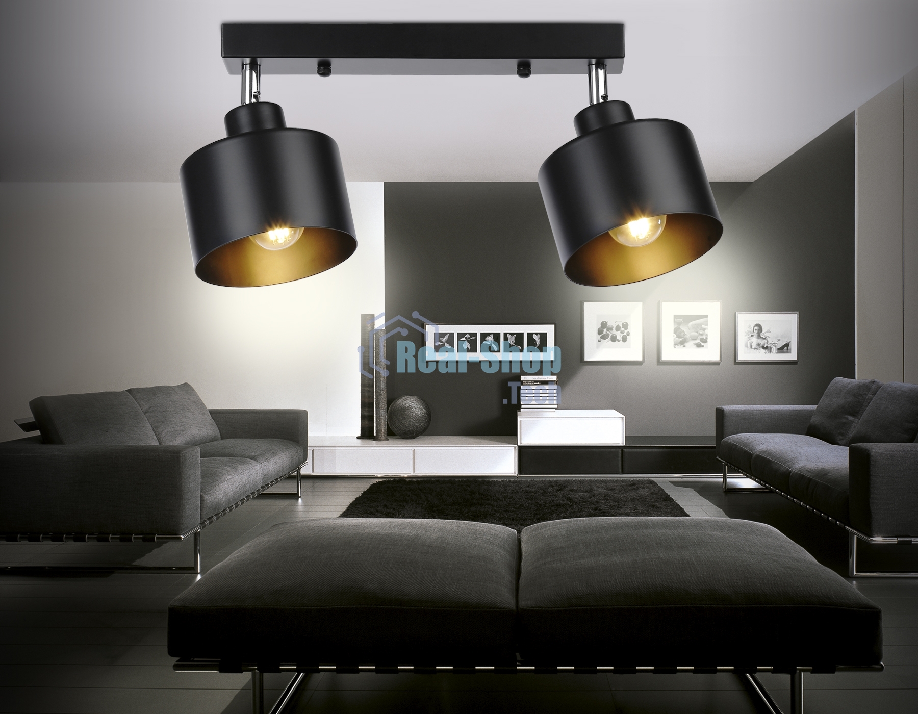 Светильник Ambrella light TR8142/2 BK черный E27*2 max 40W 340*120*180