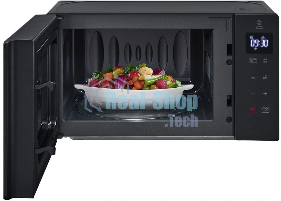 Микроволновая печь LG MH6032GAS черный, 20 л, 700 Вт, переключатели - сенсор