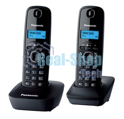 Телефон беспроводной (DECT) Panasonic KX-TG1612RUH (серый) Доп трубка в комплекте,АОН, Caller ID,12 мелодий звонка,поиск трубки