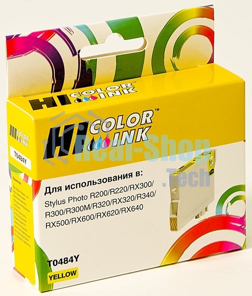 Картридж Epson Stylus Photo R200/R300/RX500/RX600 (Hi-black) new, C13T04844010, Y