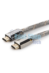 Кабель Cablexpert HDMI, серия Platinum, 4,5 м, v2.0, M/M, плоский, позол.разъемы, металлический корпус, нейлоновая оплетка, блистер