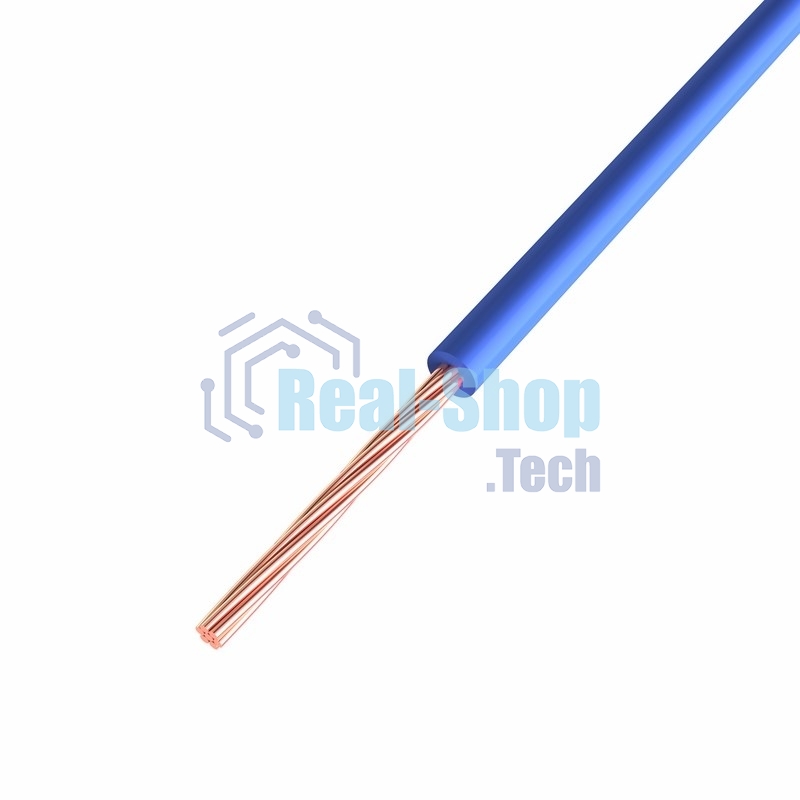 Провод ПГВА Rexant 1х0.50 мм², Cu, синий, бухта 500 м