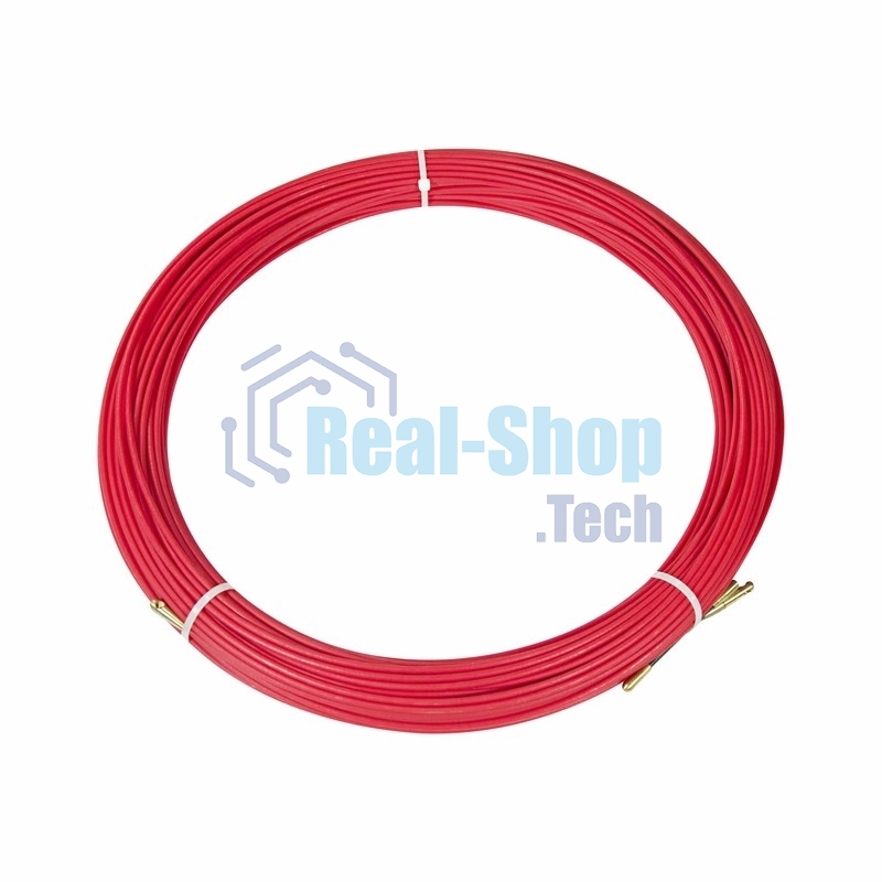 Протяжка кабельная Rexant (мини УЗК в бухте), стеклопруток, d=3,5 мм 70 м, красная