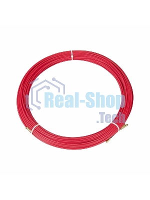 Протяжка кабельная Rexant (мини УЗК в бухте), стеклопруток, d=3,5 мм 70 м, красная