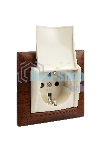 Механизм розетки 1-м СП Valena с защ. крышкой защ. шторки с заземл. сл. кость Legrand 774322