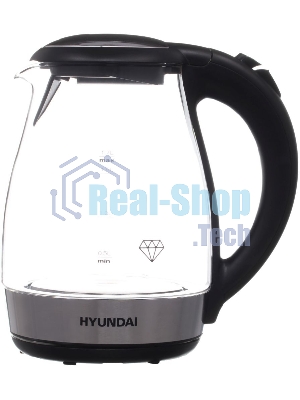 Чайник электрический Hyundai HYK-G2030 1.7л. 2200Вт черный (корпус: стекло)