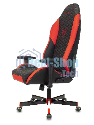 Кресло игровое Knight Neon черный/красный соты эко.кожа с подголов. крестовина металл