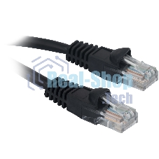 Патч-корд Buro UTP 4 пары cat.5e CCA molded 2м черный RJ-45 (m)-RJ-45 (m)