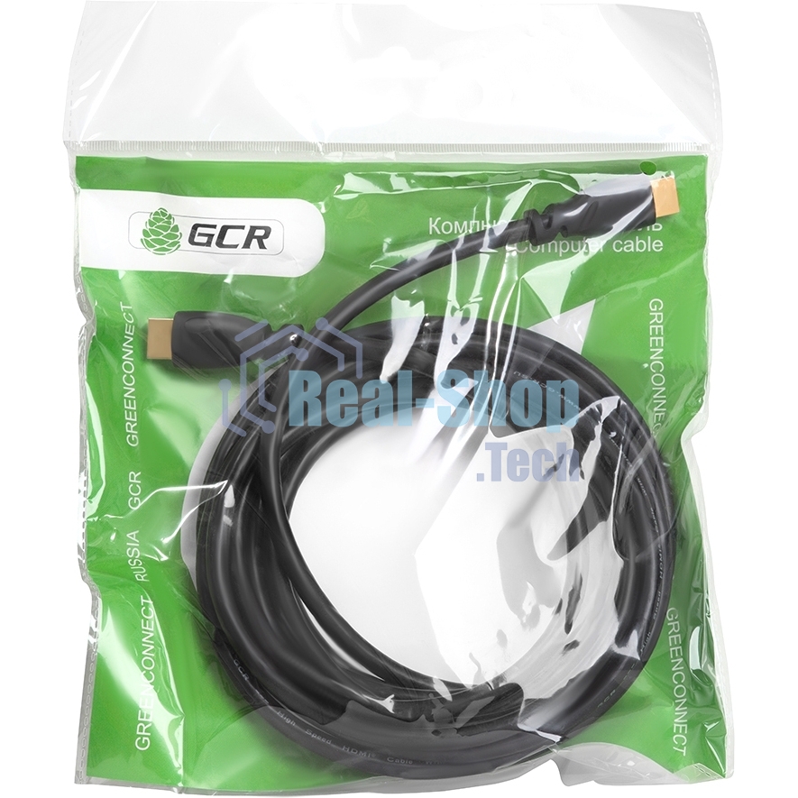 Кабель GCR Premium 1.8m HDMI 2.0, HDR, Ultra HD 4K60 Hz/5K30Hz, 3D, Ethernet 18.0 Гбит/с, OD8.0 мм, 28/26 AWG, черный