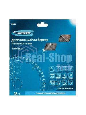 Пильный диск по дереву Gross 73320 190x30x48Т