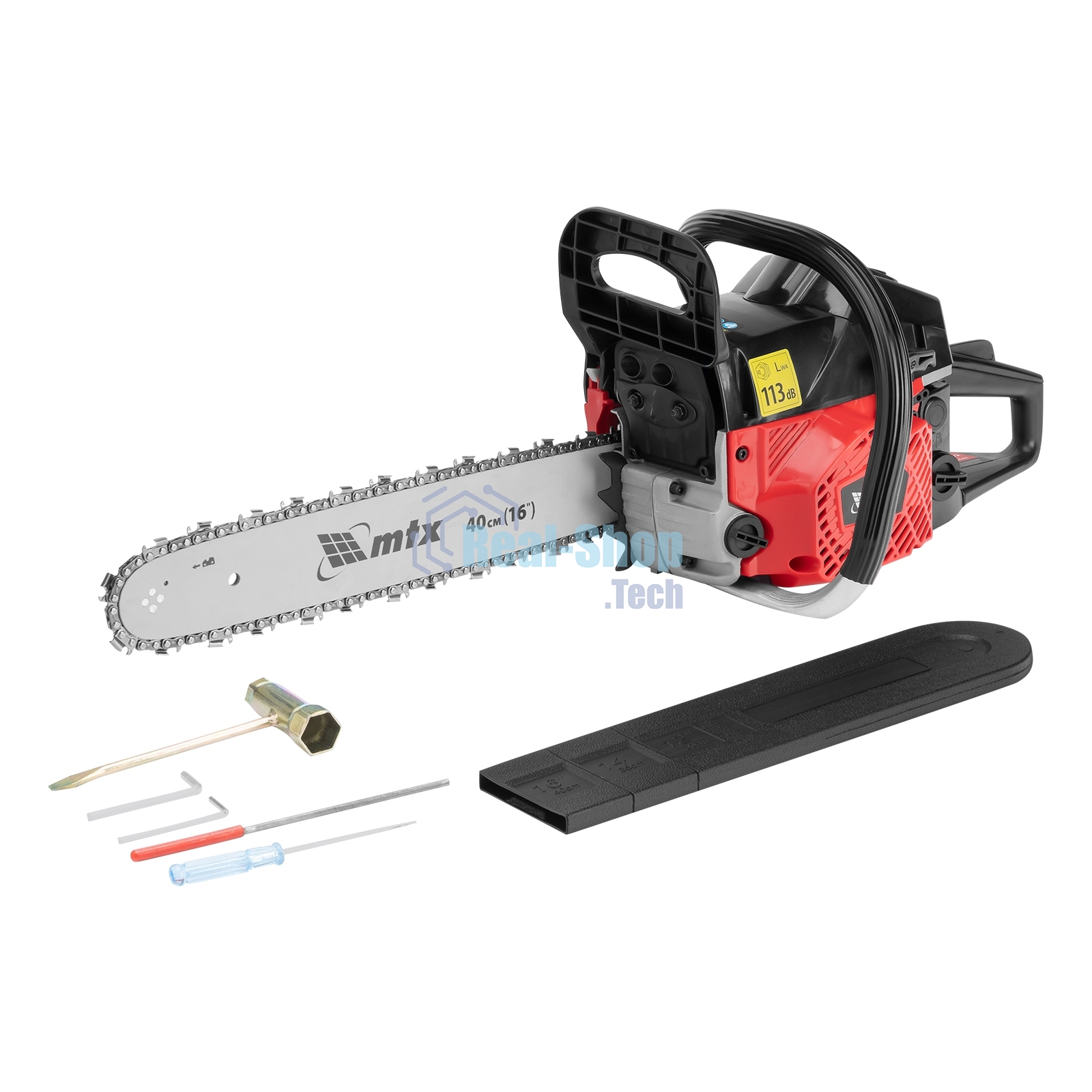 Пила цепная бензиновая MTX MS-4516, шина 40 см, 45 см 3, 2,5 л.с., шаг 0,325, паз 1,5 мм, 64 зв