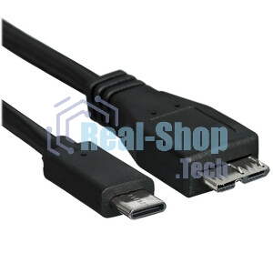 Кабель GoPower Type-C (m)-microUSB-B (m) 0.5м ПВХ черный Premium Zip-Lock c подвесом (1/200)