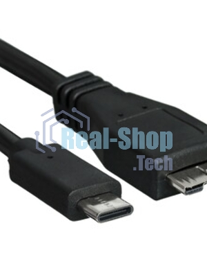Кабель GoPower Type-C (m)-microUSB-B (m) 0.5м ПВХ черный Premium Zip-Lock c подвесом (1/200)