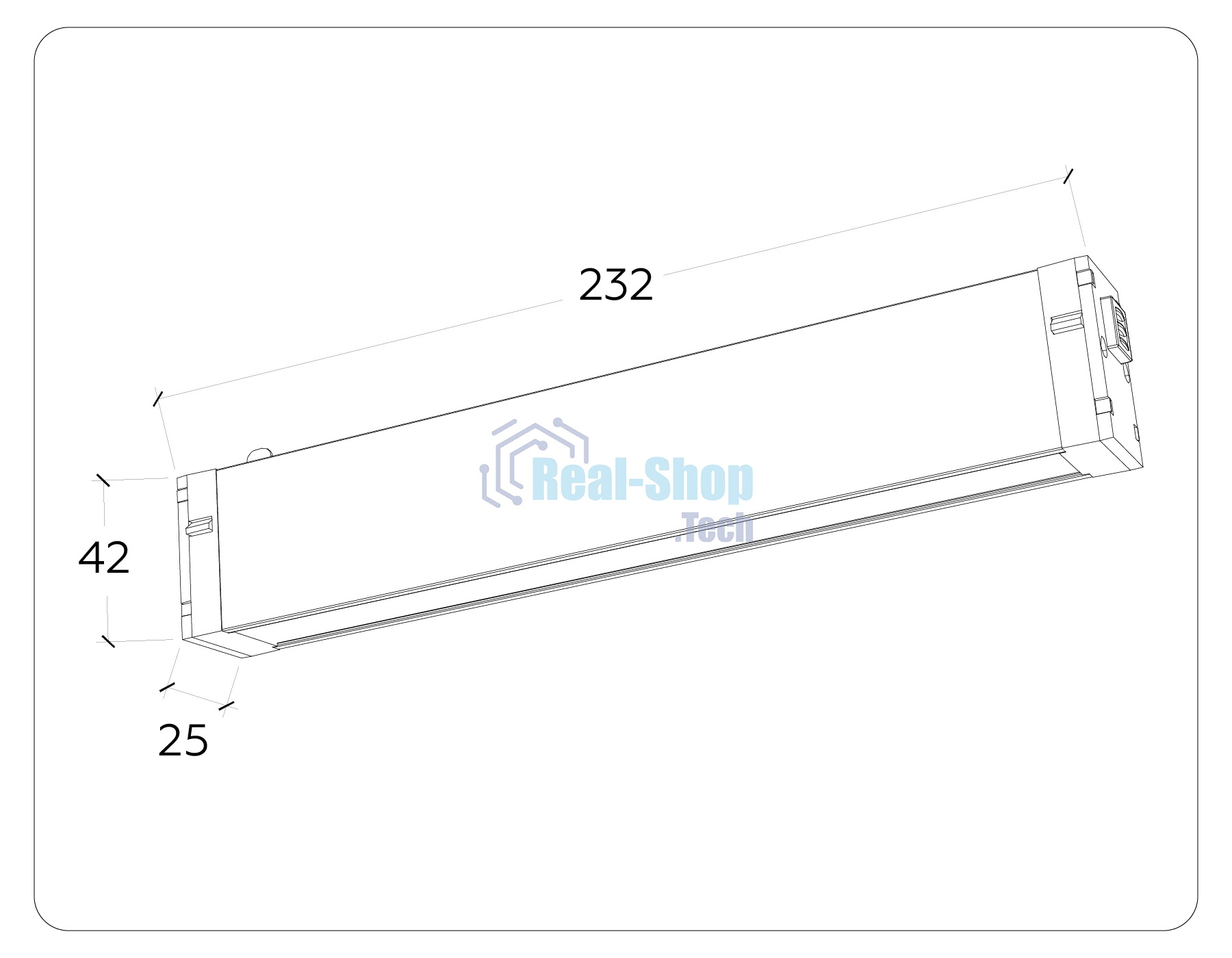 Управляемый светодиодный светильник для шинопровода Magnetic Ambrella light GL1261 WH белый IP20 9W 3000K-6400K 220V 120° 232*25*42 (Без ПДУ)