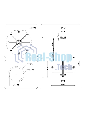 Люстра Ambrella light LH53126/8 GD/WH/GB золото/белый/серо-синий 13W 3000K D720*1120